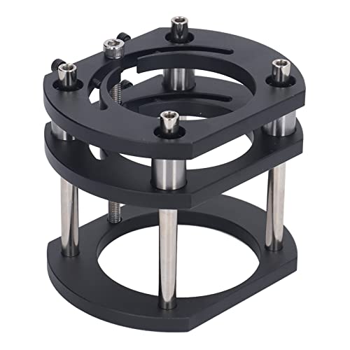 Router Lift Base, Aluminum Alloy Stainless Steel 4 Jaw Clamping, Strong Grip Firm Clamping Router Table Lifting System Base, 54mm Lifting Sturdy Rust Yunseity