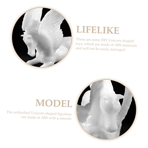 Tofficu 6pcs Animal Model Unicorn Painting Kit Animal DIY Painting Drawing Unicorn Toys Unicorn Embellishments Unfinished Unicorn Figurines Unicorn Tofficu