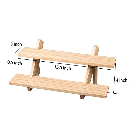Eiyye Wood Desktop Display, Ring Earring Large Capacity Jewelry Display Stand, Figure Display Stand Craft Showing Organizer Tray For Retail Display Eiyye