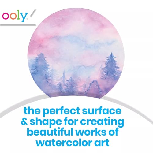 OOLY, Chroma Blends Circular Acid-Free Watercolor Paper Pad - 15 Sheets, 8 x 10 Inches Ooly