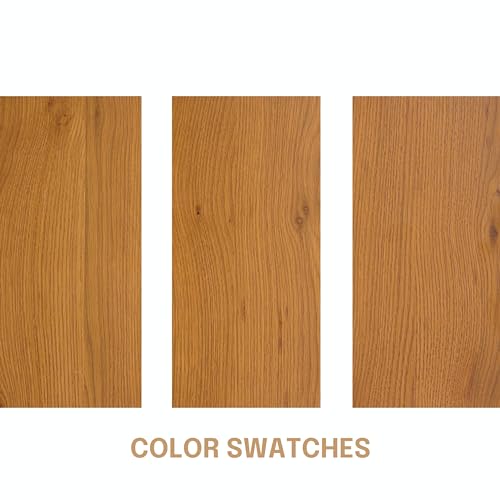 NTC Lupin King Wooden Bed Frame with Headboard - Solid Oak & Rubber Wood, Silent Slats, 1000 Lb Capacity NTC