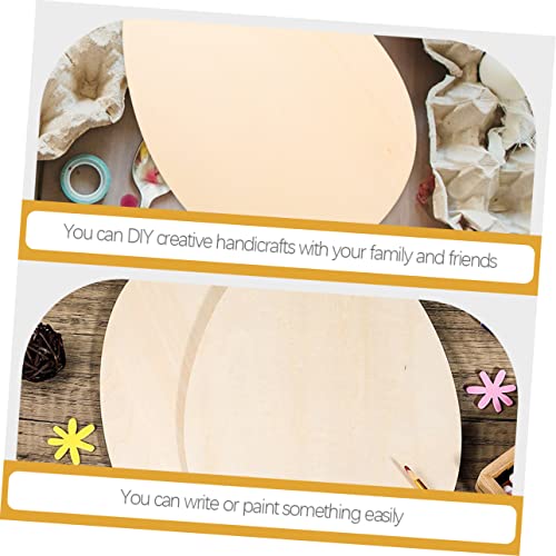 Abaodam 12pcs Easter Wood Chips Easter Wooden Egg Cutout DIY Graffiti Chip Unfinished Wooden Shapes Easter Egg Hanging Decor Wood Crafts Unfinished Abaodam