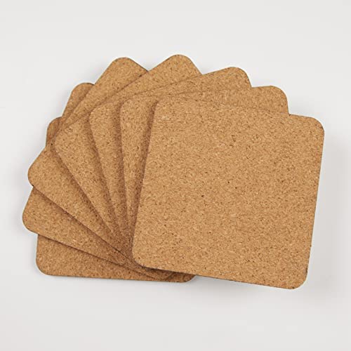 12 pcs Sublimation Square Coaster Blanks Products Bulk MDF Sublimation Coasters Blanks with Cork Back Hardboard Cork Coasters Blank MDF Sublimation AiDiYGECO