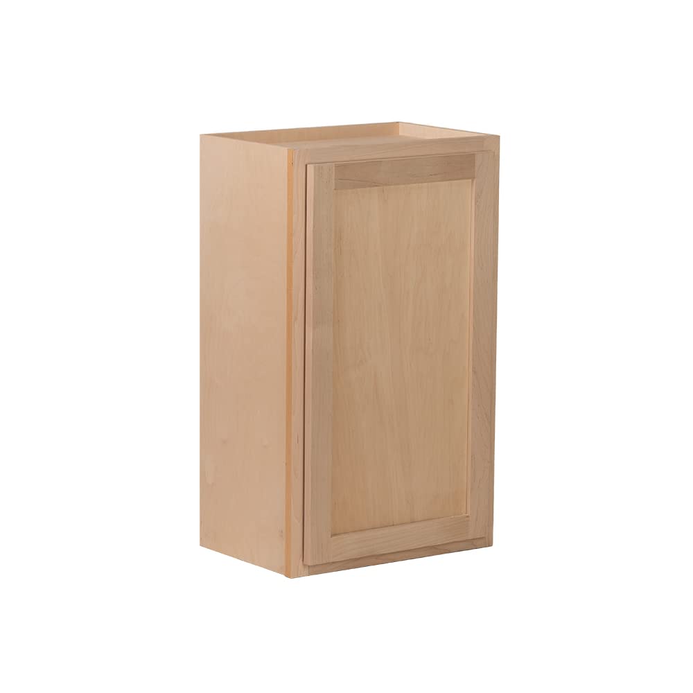 Quicklock RTA (Ready-to-Assemble) 42" Tall Wall Kitchen Cabinets - Shaker Style | 100% Hardwood | Made in America | Soft Close Hardware (Raw Maple, Quicklock Cabinets