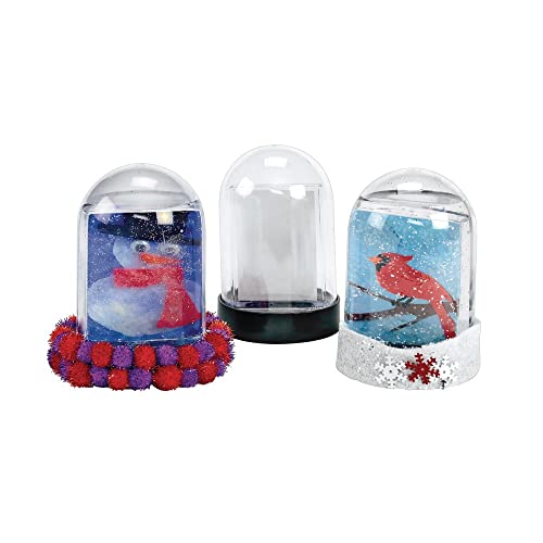 Colorations Create Your Own Snow Globe Kids Craft Kit, Set of 12, Create a Keepsake, Ideal Mothers Day or Fathers Day Gift, Birthday or Holiday, Can Colorations