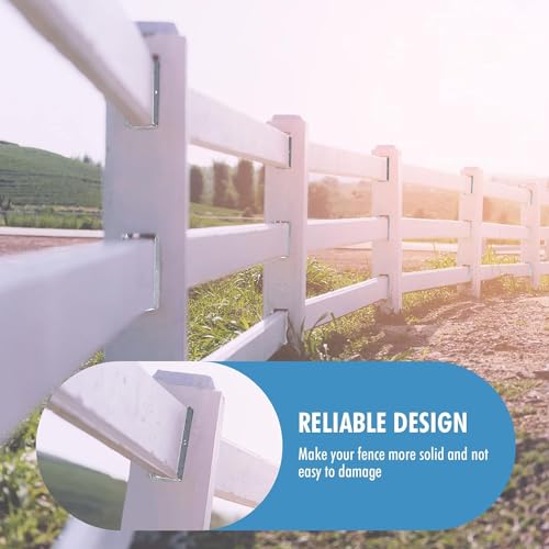 LukLoy 2x4 Brackets for Wood Rail, 20 Pack Fence Brackets Repair Kit Galvanized, Includes 140PCS 304 Stainless Steel Screws LukLoy