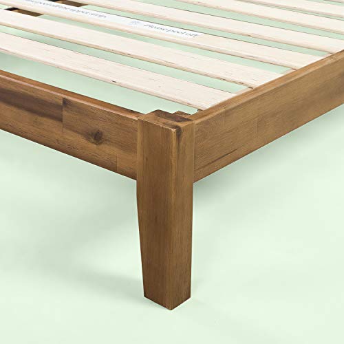 ZINUS Lucinda Solid Wood Platform Bed Frame – Queen, No Box Spring Required, Easy Assembly Zinus