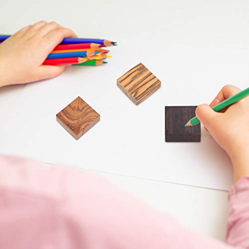 EXCEART 24pcs Wooden Pieces for Wood Jewelry Ring Making Wood Ring Materials with Different Natural Wooden Textures Wood Blanks for DIY Wooden Resin EXCEART