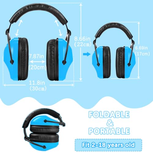 ZOHAN Kids Ear Protection 2 Pack,Kids Noise Canceling Headphone for Concerts, Monster Truck, Fireworks ZOHAN