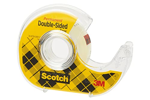 Scotch Double Sided Tape, Trusted Favorite, Engineered for Office and Home Use, 1/2 x 500 Inches, 6 Dispensers/Pack (6137H-2PC-MP) Scotch