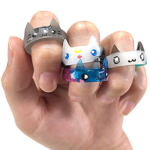 FUNSHOWCASE Cat Resin Ring Silicone Mold for Liquid Clay Crafting, Resin Epoxy, Jewelry Making US Ring Size 5 6 7 FUNSHOWCASE