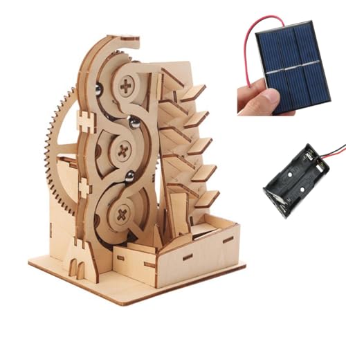 Wooden Marble Track Construction Kit Fun And Educational Building Blocks For Kids, Stem Learning Toy For Boys And Girls, Multiple Tracks And Endless DDLONGDD