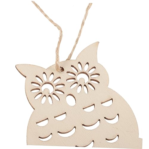 NOLITOY 1 Set Owl Wood Chips Decor DIY Wood Craft Owl Wood Slices DIY Wood Boards Halloween Adorn Unfinished Wood Slices Halloween Cutouts DIY Wood NOLITOY