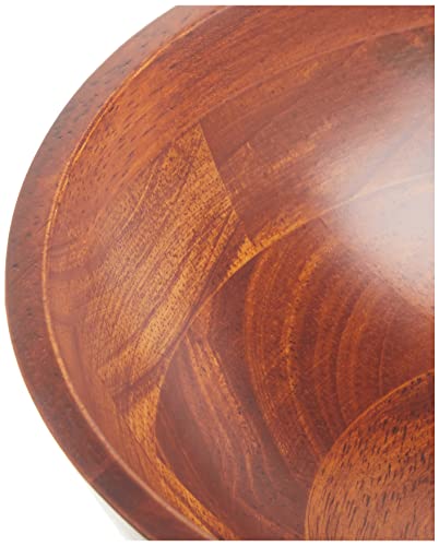 Lipper International Cherry Finished Wavy Rim Beechwood Serving Bowl for Fruits or Salads, Matte, Small, 7.5" x 7.25" x 3", Single Bowl, 30.43Fl oz Lipper International