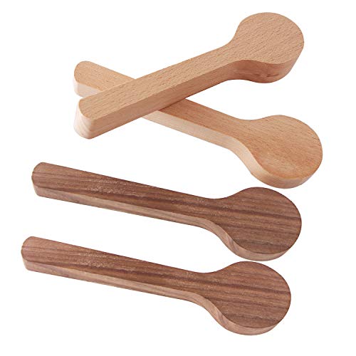Wood Carving Spoon Blank Beech and Walnut Wood Unfinished Wooden Craft Whittling Kit for Whittler Starter (4pcs) Co-link