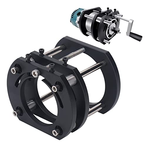 Router Lifting Platform, 4 Jaw Metal Milling Table Lift System Router Table Lifting System Base for 64-66mm Diameter Motors Luqeeg