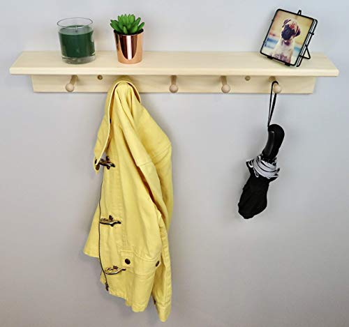 30" Shaker Peg Rack Unfinished WoodArtSupply