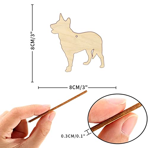 Australian Blue Heeler Wood Craft Unfinished Wooden Cutout Art DIY Wooden Sign Inspirational Wall Plaque Rustic Wall Art Hanging Decor for Home Arupkeer