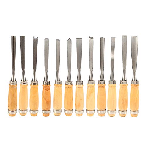 Wood Carving Tools,Wood Carving Kit,Woodworking Tools,Wood Carving Knife,Whittling Kit,12 Chisels with Canvas Case Gouges and Woodworking Chisel Set Wakects