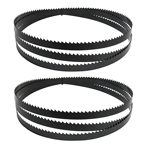 FOXBC 72 Inch x 1/2 Inch x 6 TPI Bandsaw Blades Wood Cutting for Wen 3962, Delta 28-140 10-inch bandsaw- 2 Pack FOXBC