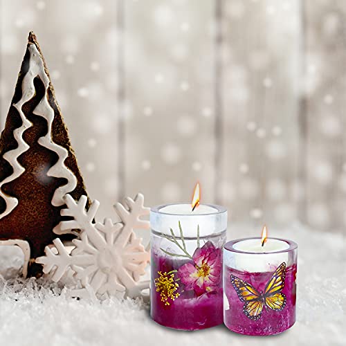 RESINWORLD 3 Size Tealight Candle Holder Mold for Epoxy Resin, Silicone Pillar Cylinder Candle Holder Resin Mold, Shiny Pillar Tea Light Candle ResinWorld