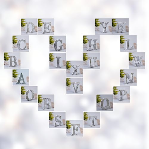 WOODOUNAI 6 Inch Wood Letters Unfinished Rustic Wood Letters for Wall Decor Decorative Standing Letters Slices Sign Board Decoration for Craft Home woodounai