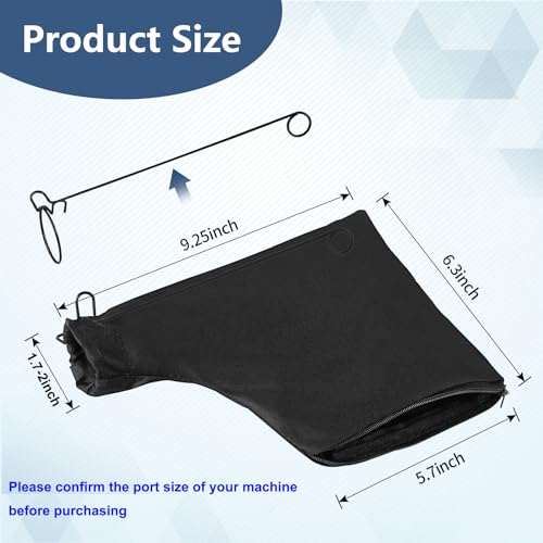 Miter Saw Dust Bag for 255, Universal 2 Pack Dust Collection Bags with Zipper and Wired Adjustable Stand for Tank Belt Sander, Edge Planer, Diagonal CCTIVED