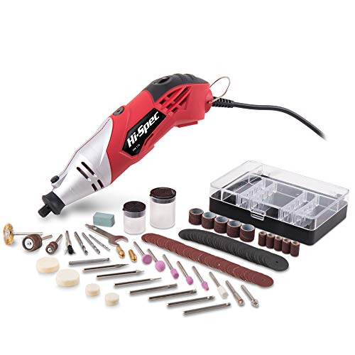 Hi-Spec Power Rotary Tool Kit Set 170W 1.4A with 121 Piece Dremel  Compatible Bit Accessories. Drill, Cut, Trim, Grind & Sand in DIY Repairs,  Hobbies 