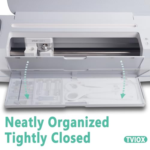 TVIOX Tool Storage Insert Compatible with Cricut Maker 3 & Maker, Drawer Weeding Tools Kit Tray, Blades Housing Quickswap Tip Accessories Organizer, TVIOX