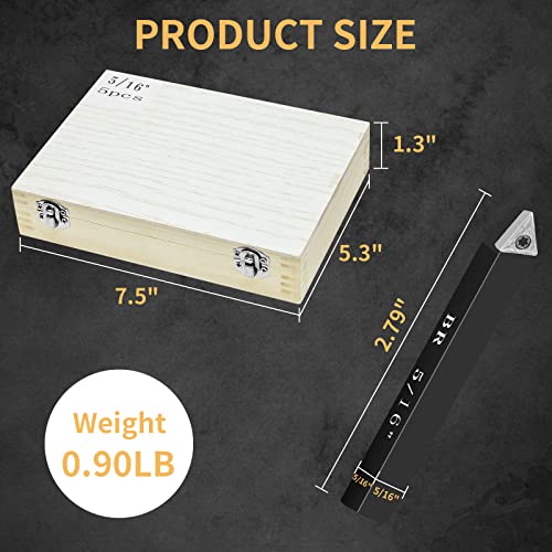 HAowosi Metal Lathe Cutting Tools,5 Sets of 5/16" Carbide Metal Cutting Tool Bits Kit,Indexable Lathe Turning Tool,Carbide Lathe Tools For Metal HAowosi