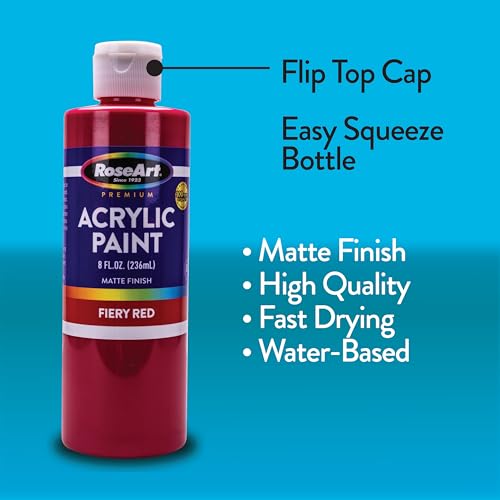 RoseArt 8oz 8 color Acrylic Paint Set RoseArt