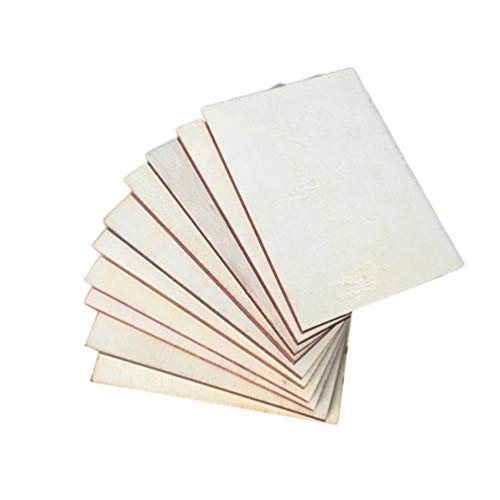 Healifty 24pcs Craft Wooden Slices Wooden Log Wooden Embellishments Wooden Gift Tag Wooden Coasters Unfinished Wood Shapes Rectangular Wood Slices Healifty