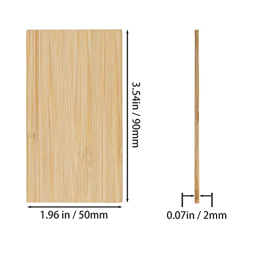 Bamboo Engraving Blanks Rectangle Bamboo Blanks Unfinished Wood Blanks 20 Pcs TFoRibbon