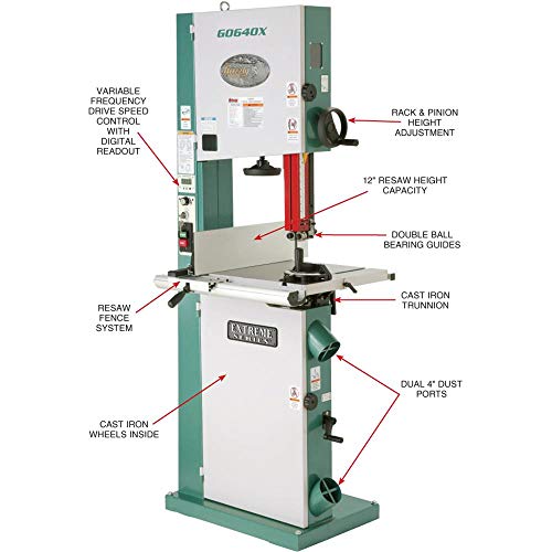 Grizzly Industrial G0640X - 17" 2 HP Metal/Wood Bandsaw w/Inverter Motor Grizzly Industrial