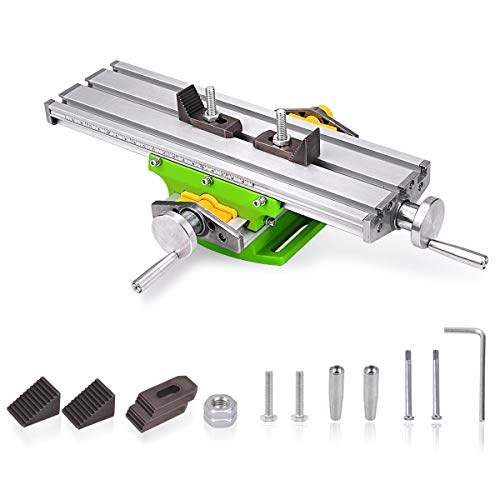 Compound Slide Table, MYSWEETY Worktable Milling Working Cross Table Milling Machine Compound Drilling Slide Table For Bench Drill Adjustme X-Y MYSWEETY
