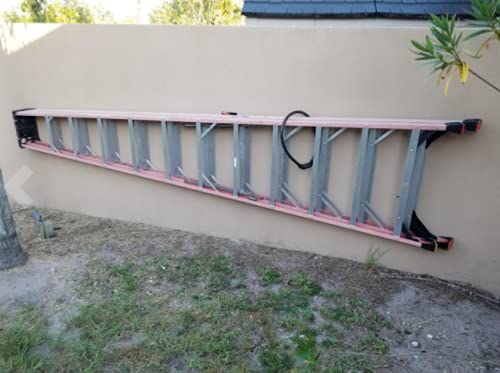 Ladder hooks for garage storage,Ladder hanger Garage organization- Wall Mount Wheelbarrow hanger, Patio Furniture, Chair & Ladder - garage wall Lusheer