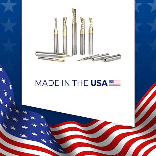 Amana Tool AMS-110 3-Pc CNC 2D and 3D Carving Ball Nose ZrN Coated Solid Carbide 1/4 Inch Shank for IntelliCarve Router Bit Collection Includes 46252 Amana Tool