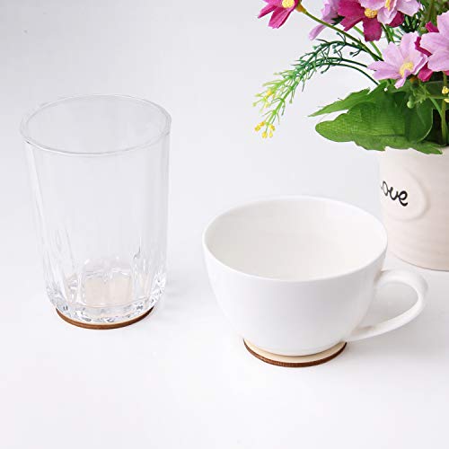 Arroyner 2" Small Wood Circles Round Wood Discs DIY Unfinished Round Blank Wooden for Crafts, School Project, Decoration 120 Pieces Arroyner