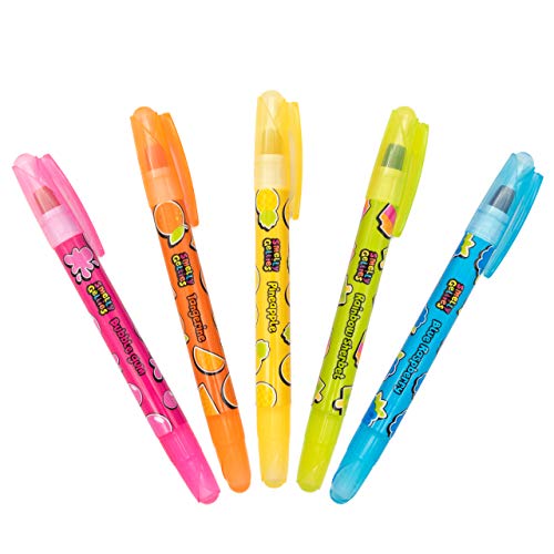 Smelly Gellies - Scented Glidewrite Gel Coloring Sticks, Crayons, Highlighters - 5 Count - Gifts for Kids Scentco