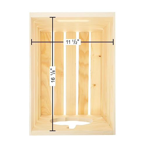 LEISURE ARTS Good Wood Wooden Crate with pumpkin cutout, wood crate unfinished, wood crates for display, wood crates for storage, wooden crates LEISURE ARTS