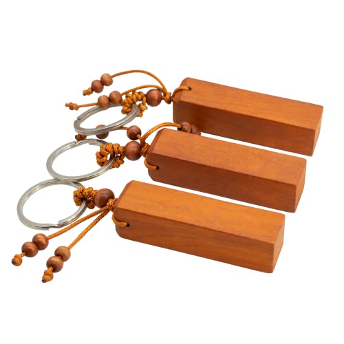 TFoRibbon Wood Engraving Blanks Keychains Blank Wooden Key Tag 20 Pack (Square Column),TFoRibbon00052 TFoRibbon