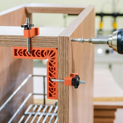 90 Degree Clamp,Positioning Squares,(3" 4") x 8 Right Angle Clamp with 8 Clamp,Corner clamps Woodworking Tool for Pictures Frames, Cabinets, Boxes ZTUKOMN