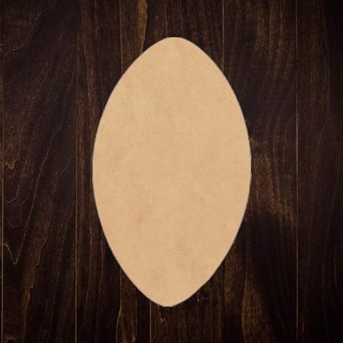 Wooden Football Craft 8'' Cutout, Unfinished Wood Sports MDF Shape, Paintable Door Hanger NEXTCraft