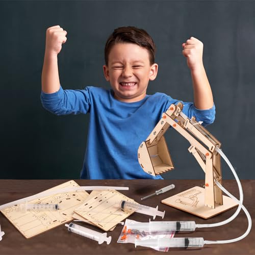 STEM Science Kits, 5 Set Building Kits for Kids Ages 8-12, 3D Wooden Puzzles, Wood Crafts for Boys 6-8, Science Experiment Projects, Woodworking Yutin