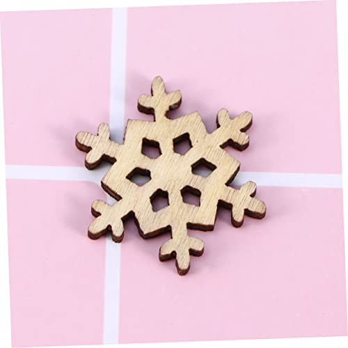 TEHAUX 100pcs Christmas Trees Xmas Tree DIY Crafts Wood Ornament House Decorations for Home Christmas Decor Unfinished Wooden Cutouts DIY Painting TEHAUX