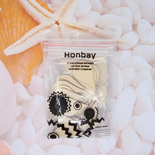 Honbay 40PCS Unfinished Wood Slices Blank Water Drop Shape Discs Wooden Embellishments for Painting DIY Crafts and Home Decoration HONBAY