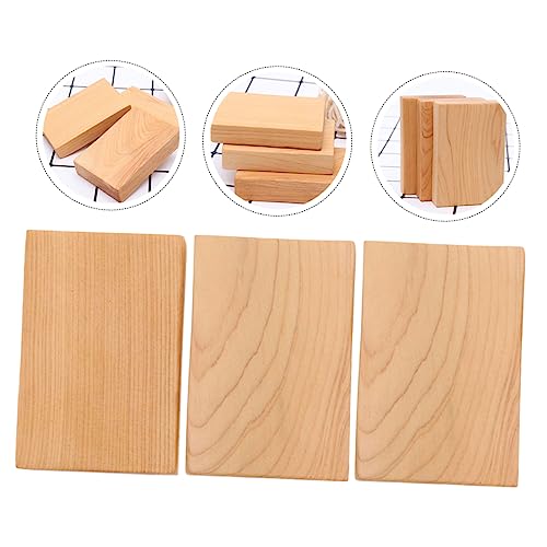 VILLFUL 3pcs Block Craft Toys Unfinished Wood Cutout Puzzle Toy Rectangular Wood Jewelry Accessories Wood Cube for Craft Wood Toys Puzzle Accessories VILLFUL