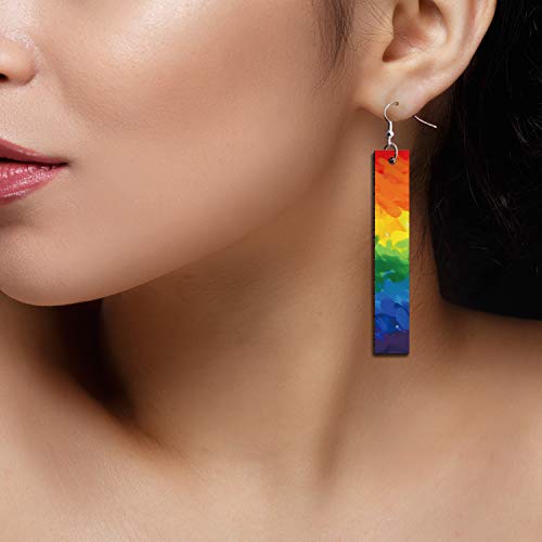 Wood Earring Blanks for Jewelry Making Unfinished Rectangle Earrings for Women Girls Blank Earring Pendant Bulk Lightweight Statement Dangle Earrings Zhuper