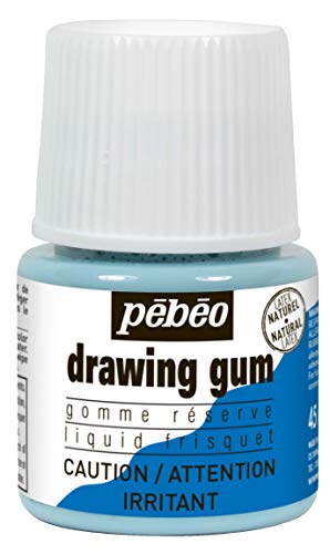 Pebeo Easy Peel Liquid Latex Masking Fluid - Drawing Gum - Dries Quickly - For Ink - Watercolor - Gouache Painting & Illustration - Fine Arts &