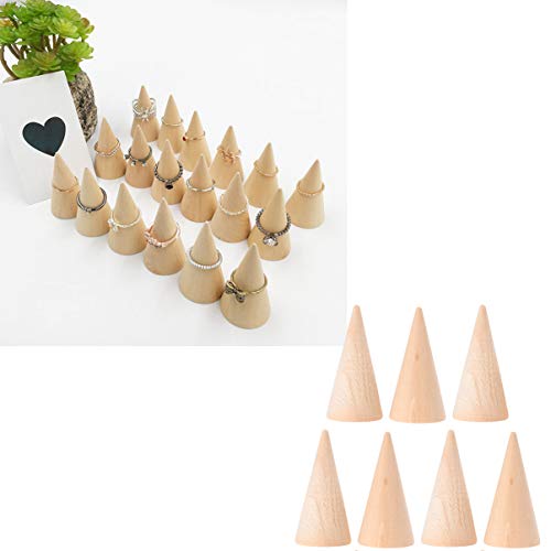 MILISTEN 10pcs Christmas Wood Ornament Wood Cone Large Cardboard Cones Unpainted Cone Shape Cone Craft Wedding Ring Holder unpainted Wood Craft Cone Milisten